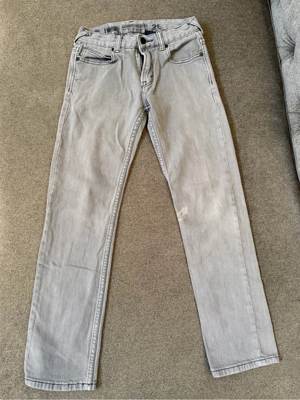 Quiksilver Slim Men's Jeans — Light Gray Washed